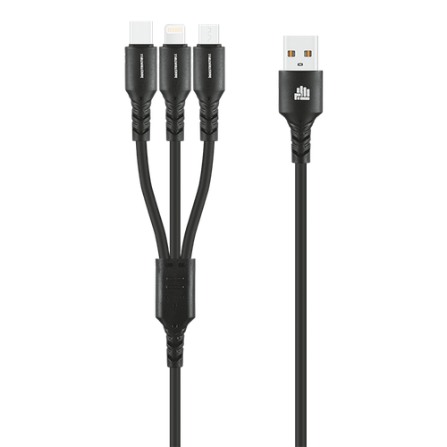 IND 1.2m 3-In-1 Charger Cable