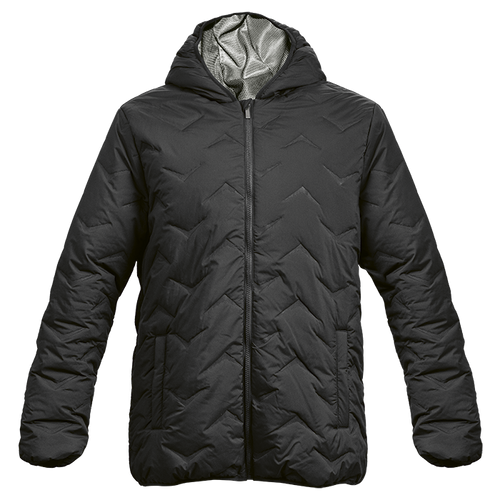 Mock-Quilt Hooded Puffer Mens