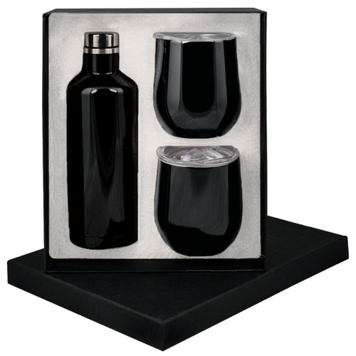 Manhattan Flask x2 Mugs Gift Set-GIFTSET23901