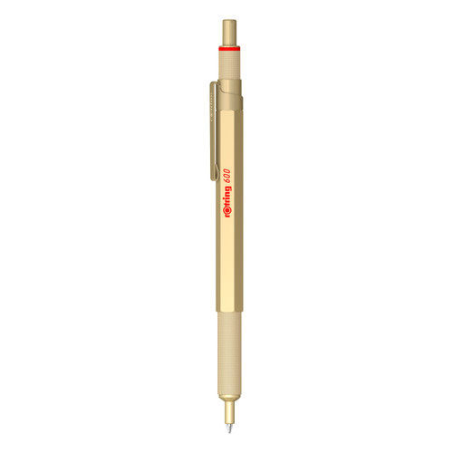 rOtring 600 Ballpoint Pen - Gold Medium Nib Black Ink-RS2183911