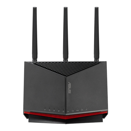 ASUS RT-BE86U, Wi-Fi 7 (802.11be), Dual-band (2.4 GHz / 5 GHz), Ethernet LAN, Black, Tabletop router ASUS RT-BE86U, Wi-Fi 7 (802.11be), Dual-band (2.4 GHz / 5 GHz), Ethernet LAN, Black, Tabletop router