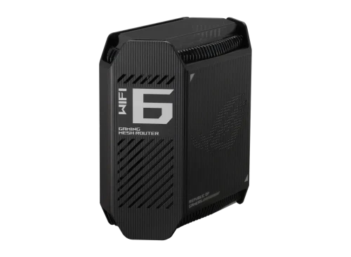ASUS ROG Rapture GT6 (B-2-PK), Black, Internal, Mesh router, Power, 538.8 m², Tri-band (2.4 GHz / 5 GHz / 5 GHz)