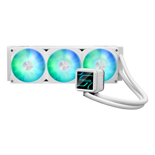 ASUS Prime LC 360 ARGB White Edition, All-in-one liquid cooler, 12 cm, 34 sone, White ASUS Prime LC 360 ARGB White Edition, All-in-one liquid cooler, 12 cm, 34 sone, White