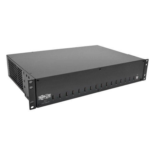 Eaton 16-Port USB Charging Station with Syncing, 230V, 5V 40A (200W) USB Charger Output, 2U Rack-Mount - TAR - U280-016-RMINT-TAR Eaton 16-Port USB Charging Station with Syncing, 230V, 5V 40A (200W) USB Charger Output, 2U Rack-Mount - TAR - U280-016-RMINT-TAR