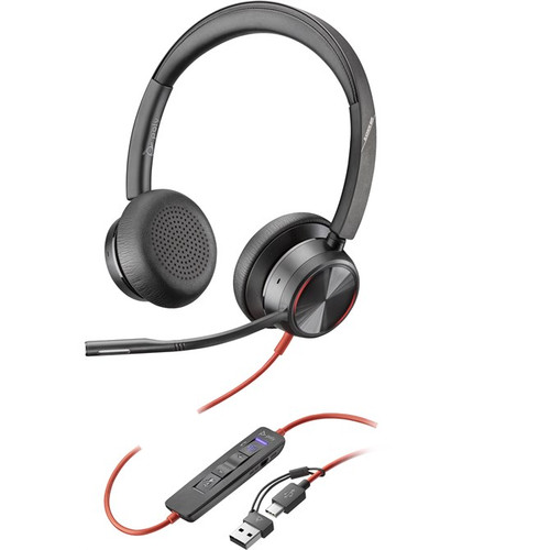 Poly Blackwire 8225 Stereo Microsoft Teams Certified USB-C ANC Headset - TAR - 8X225AA-TAR