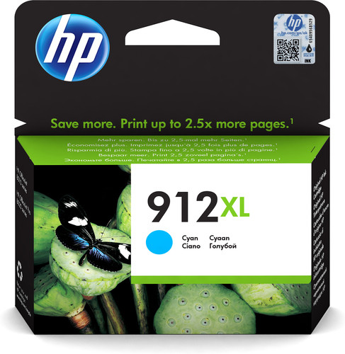 HP 912XL High Yield Cyan Original Ink Cartridge - TAR - 3YL81AE-TAR