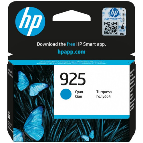 HP 925 Cyan Original Ink Cartridge - TAR - 4K0V6PE-TAR