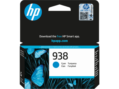 HP 938 Cyan Original Ink Cartridge - TAR - 4S6X5PE-TAR