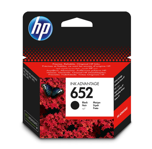 HP 652 Black Ink Cartridge Ink Advantage 3835 - TAR - F6V25AE-TAR