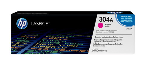 HP 304A Color LaserJet CP2025 Magenta Print Toner Cartridge Prints Approximately 2 800 PGS Using the ISO/IEC 19798 Yield - TAR - CC533A-TAR