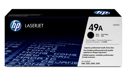 HP 49A LaserJet 1160/1320/3390/3392 Black Print Cartridge Average Cartridge Yield 2 500 Pgs. Yield Value in Accordan - TAR - Q5949A-TAR