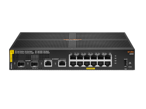 Aruba 6000 12G CL4 2SFP 139W Switch - TAR - R8N89A-TAR
