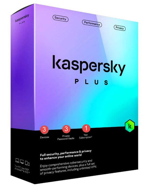 Kaspersky Plus - 1 Device - 1 Year - PAP DVD - No CD - TAR - KL104295AFS-PAPDVDNOCD Kaspersky Plus - 1 Device - 1 Year - PAP DVD - No CD - TAR - KL104295AFS-PAPDVDNOCD