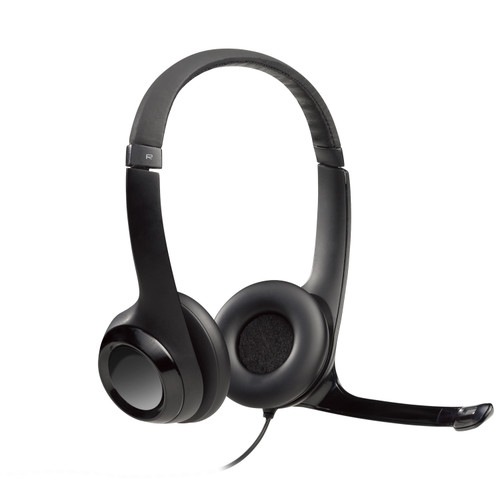 Logitech H390 USB Computer Headset with Enhanched Digital Audio and In-Line Controls. Digital stereo sound ensures clear - TAR - 981-000406-TAR