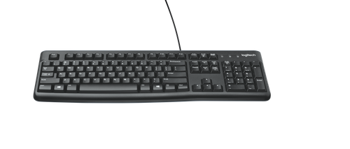 Logitech K120 Wired Keyboard with Quite Typing and Spill Resistant - Black. Full-size keyboard with quiet, low-profile k - TAR - 920-002508-TAR