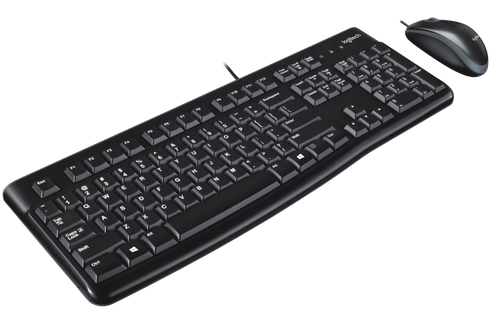 Logitech MK120 Wired Desktop Combo - Black. Keyboard and mouse combo with USB plug-and-play. Spill-resistant keyboard wi - TAR - 920-002562-TAR