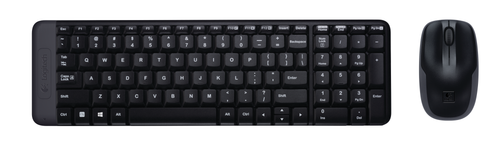 Logitech MK220 Wireless Keyboard and Mouse - Combo - Black. Compact wireless combo with 10m range using 2.4 GHz connecti - TAR - 920-003161-TAR