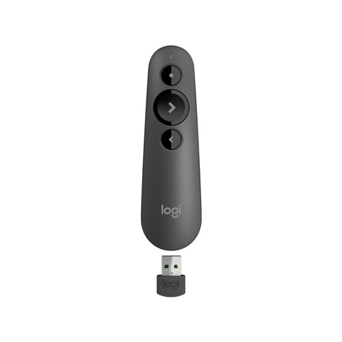 Logitech R500s Red Laser Presentation Remote with Wireless Mini Receiver Simple three-button design with red laser point - TAR - 910-005843-TAR