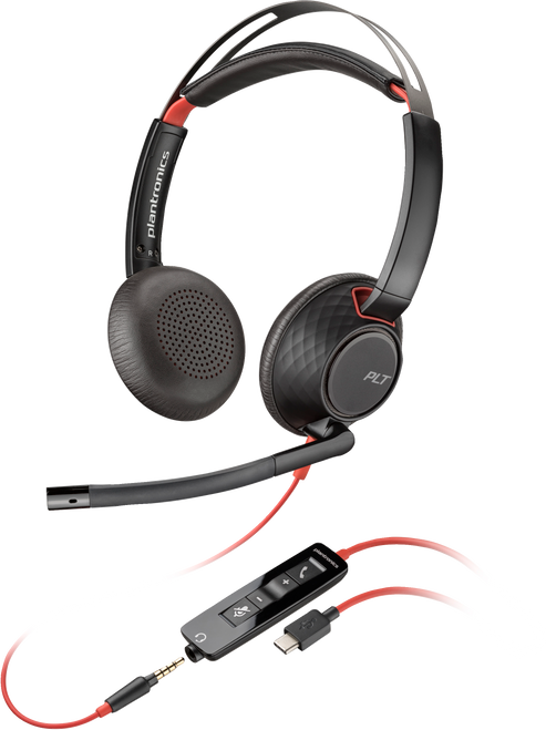 Poly Blackwire 5220 M 3.5mm USB-A+C Headset - TAR - 8X231AA-TAR