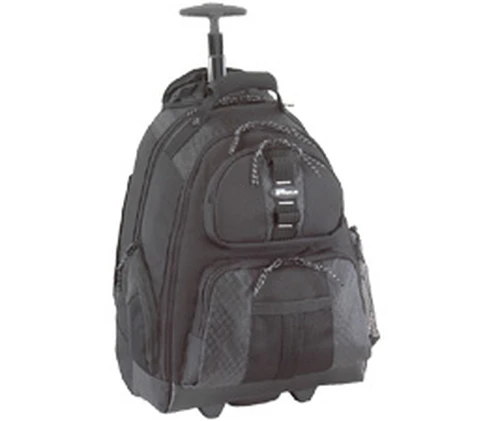 Targus - Sport Rolling 15 -15.6in Laptop Backpack Black Protective PVC material on bottom of case repels water, Padded h - TAR - TSB700EU-TAR