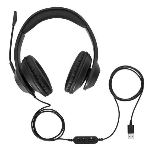 Targus Wired Stereo Headset Dual high sensitivity speakers, omni-directional microphone and ambient noise-canceling tech - TAR - AEH102GL-TAR