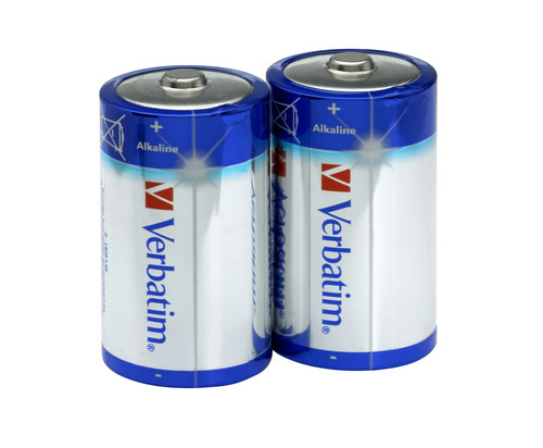 Verbatim D Alkaline Batteries 2Pk - TAR - 49923-TAR