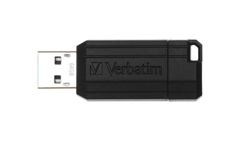 Verbatim 64GB Pinstripe USB Black - TAR - 49065-TAR