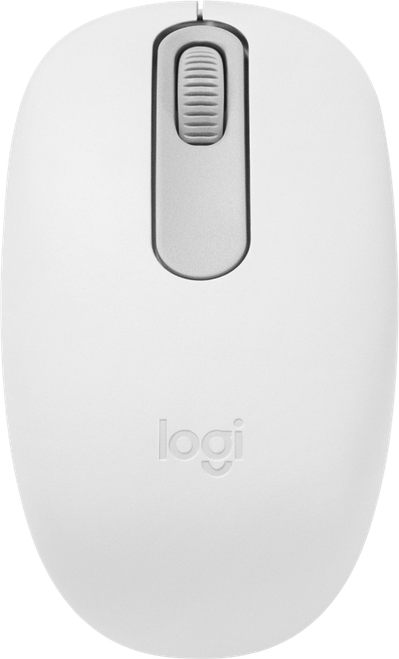 Logitech M196 Bluetooth Mouse - White Silent Bluetooth mouse with noise-reduced buttons and compact design. 1000 DPI tra - TAR - 910-007460-TAR