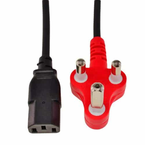 1 Power cable kettle to red plug (Shaved) - TAR - MULTIPLUG1-RED-TAR