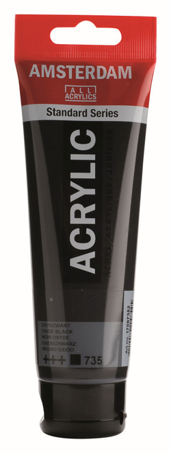 ROYAL TALENS AMSTERDAM Acrylic Colour - 120ml Tube (Oxide Black)-RT17097352