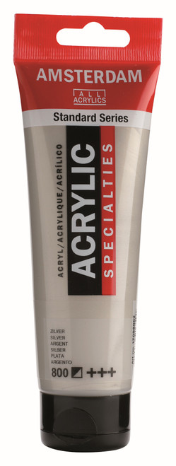 ROYAL TALENS AMSTERDAM Acrylic Colour - 120ml Tube (Silver)-RT17098002