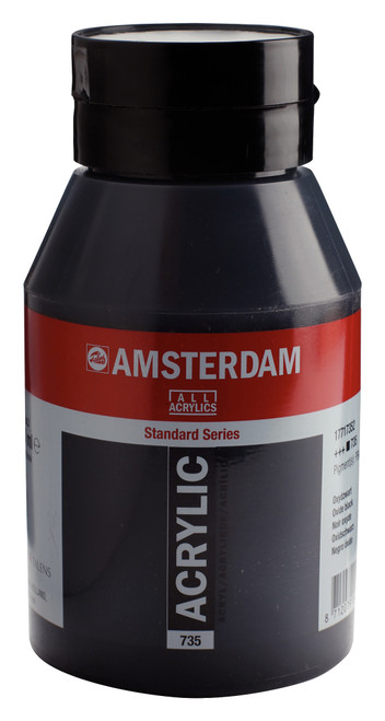 AMSTERDAM Acrylic Tube 1000ml Oxyde Black NEW AMSTERDAM Acrylic Tube 1000ml Oxyde Black NEW