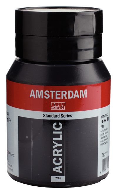 AMSTERDAM Acrylic Tube 500ml Oxide Black NEW AMSTERDAM Acrylic Tube 500ml Oxide Black NEW