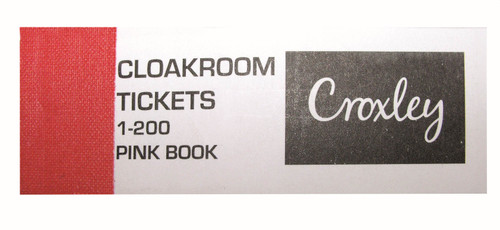 CROXLEY Cloakroom Tickets 1-200 Pink-CLO1107 CROXLEY Cloakroom Tickets 1-200 Pink-CLO1107