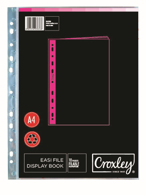 CROXLEY Easi File - A4 - 10 Filing Pocket Book-BOO1399 CROXLEY Easi File - A4 - 10 Filing Pocket Book-BOO1399