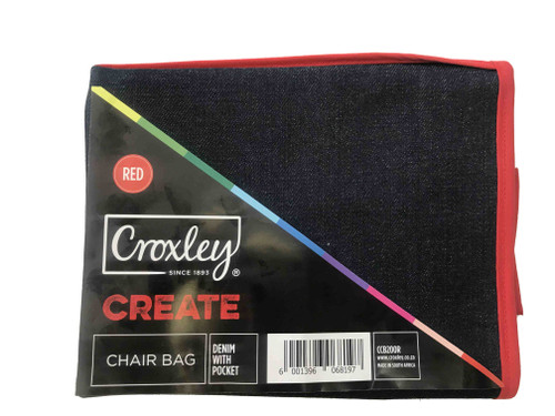 CROXLEY Chairbag Denim Red 445mm x 450mm-CCB200R CROXLEY Chairbag Denim Red 445mm x 450mm-CCB200R