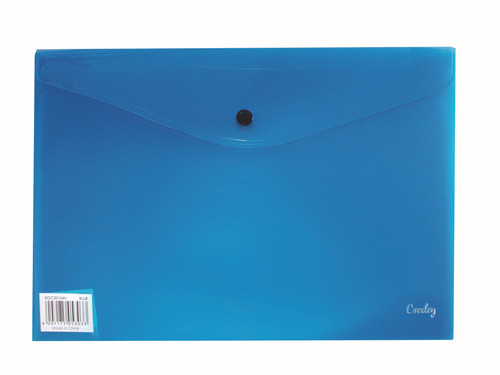 CROXLEY Envelope with Button - A4 (Blue) (Pack of 12)-DOC20104N