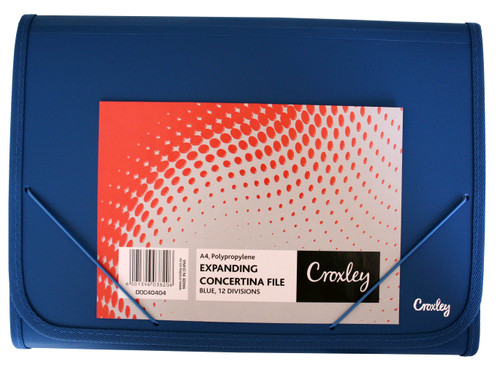 CROXLEY A4 Expanding File Blue-DOC40404 CROXLEY A4 Expanding File Blue-DOC40404