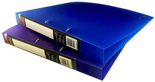 CROXLEY 2D Polypropylene Ring Binder Assorted Colours Pack of 10-FIL831