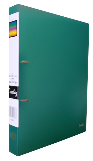 CROXLEY 2D Polypropylene Ring Binder Green Each-FIL83106