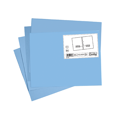 CROXLEY M220F Blue Manilla Folders Pack of 100-FOL220F04