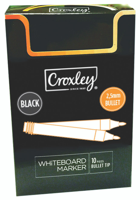 CROXLEY White Board Marker Black Box Of 10 CROXLEY White Board Marker Black Box Of 10