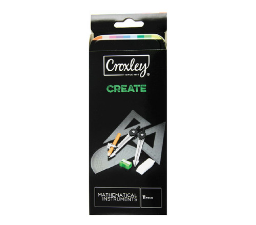 CROXLEY CREATE Maths Set - 11 Piece-MAT3500 CROXLEY CREATE Maths Set - 11 Piece-MAT3500