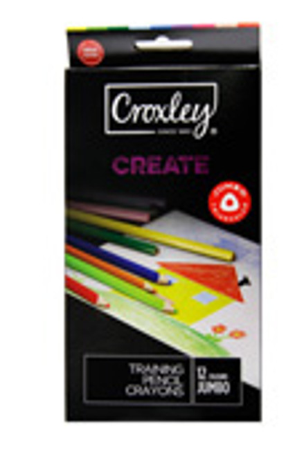 CROXLEY Triangular Pencil Crayons, Full Length Box 12 CROXLEY Triangular Pencil Crayons, Full Length Box 12