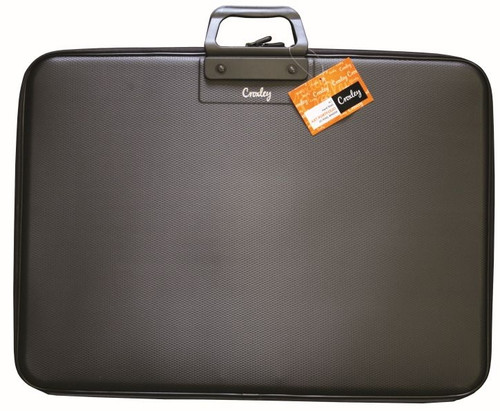 CROXLEY A2 Art Folio 2D Ring-Black Hard Shell-ZIP2402