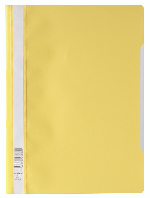 DURABLE A4 PVC Econo Quote Folder - Yellow Each DURABLE A4 PVC Econo Quote Folder - Yellow Each