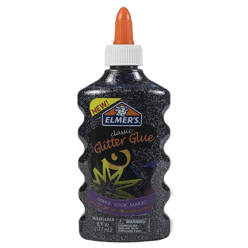 ELMERS Liquid Glue - Glitter Black 177ml-ELM2109501