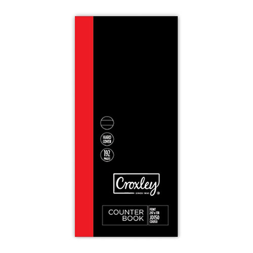 CROXLEY JD150 2-Quire 192 Page Ruled Feint & Margin 297x138mm Pack of 5-COU150 CROXLEY JD150 2-Quire 192 Page Ruled Feint & Margin 297x138mm Pack of 5-COU150