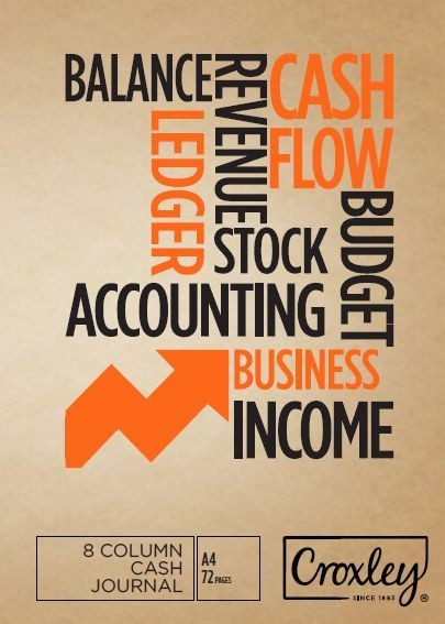 CROXLEY JD165 72 Page - 8 Cash Column Cash Journal Pack of 10-BKK165CCA