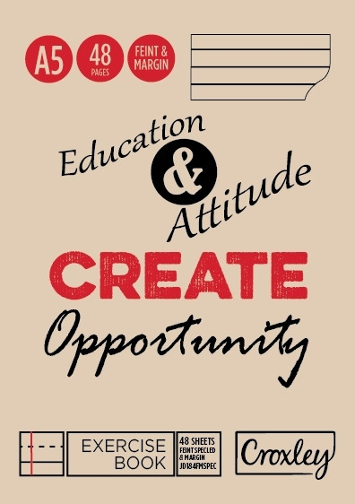 CROXLEY JD184 A5 48 Page Feint & Margin Speckled Pack of 25-EXE184FMSPEC